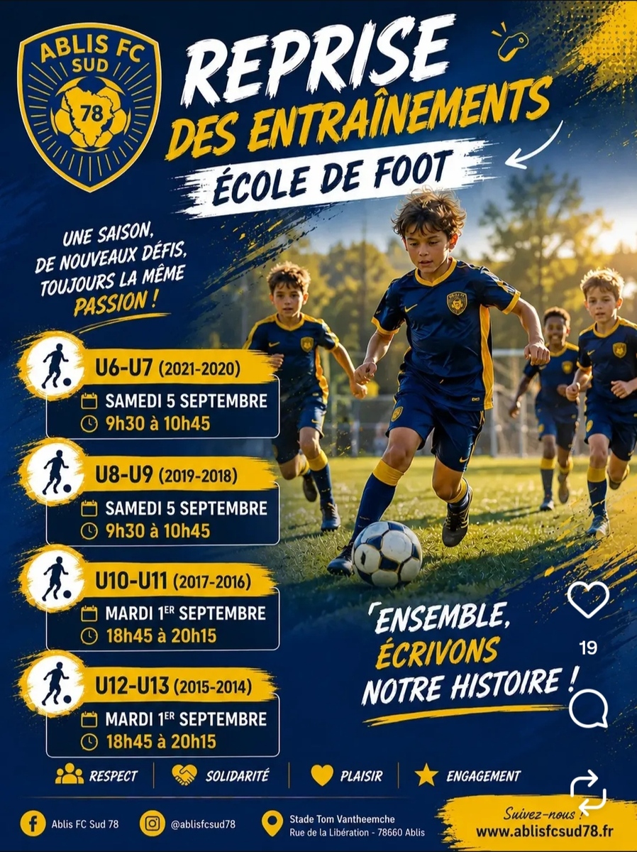 C'est l'heure de la reprise pour foot animation
