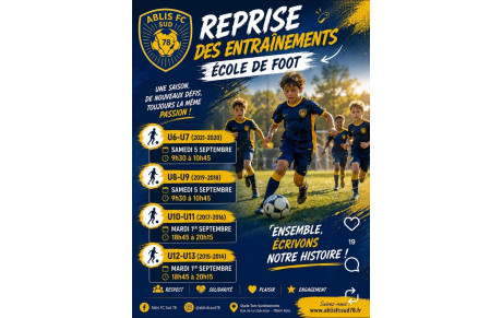 C'est l'heure de la reprise pour foot animation